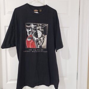 Harley Davidson Men's 100 Years of Great Motorcycles T-Shirt Embroidered Size 2X